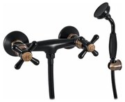 RAV Slezák MK180.5/1CMATSM - Душ комплект със смесител MORAVA RETRO, черно/месинг