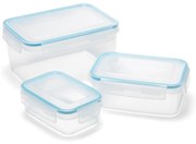 Комплект от 3 буркана за храна с капак Clip And Close Rectangular Clip & Close - Addis