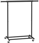Мобилна стойка за дрехи LINEA черна