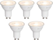 Комплект от 5 GU10 50mm LED крушки прозрачни 7.5W 800 lm 3000K