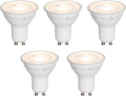 Комплект от 5 GU10 50мм Прозрачни LED крушки 7.5W 800 lm 3000K
