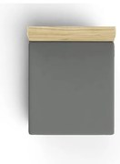 Тъмносив чаршаф от еластичен памук 160x200 см - Mijolnir