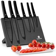 Klarstein KISSAKI комплект ножове магнитно и незалепващо покритие вълнообразна форма черен