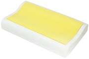 Възглавница Mollyflex AIR Yellow Cervical, 100% мемори пяна, анатомична извивка