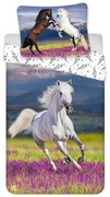 Единично памучно детско спално бельо 140x200 cm Horse "Meadow" – Jerry Fabrics