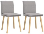 4101264 vidaXL Трапезни столове 2 бр Cloud сив плат