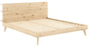 Двойно легло от борова дървесина с решетка 180x200 cm Retreat - Karup Design