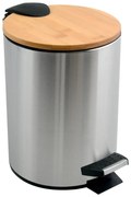 Стоманено кошче за боклук с педал в матово сребрист цвят 3 l Adonis – Spirella