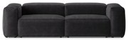 Тъмносив диван от рипсено кадифе 264 cm Bergamo – Cosmopolitan Design