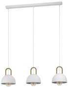 Eglo 99696 - Висящ полилей CALMANERA 3xE27/40W/230V бял