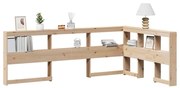 859286 vidaXL Табла за книги с L-образна, 120 см, масивно дърво бор