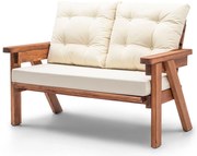 Градински двуместен диван Abant, цвят Кремав Орех