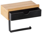 WENKO 24754100 - Държач за тоалетна хартия BAMBUSA 18,5x14 cm кафяв/черен