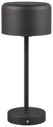 Матовочерна настолна LED лампа с възможност за димиране (височина 30 cm) Jeff - Trio