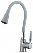 Смесител за кухня ICF 7108223 HAVANA GREY, месингов, сив, с огъващ душ, 43.6x20см