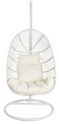 Висящ градински фотьойл DKD Home Decor Бял Метал Алуминий синтетичен ратан 94 x 100 x 196 cm