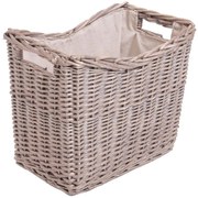 Плетена кошница за дърва с дръжки 40x45 см