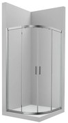 MR - Параван за ъглово душ корито AM16609012M, с 2 плъзгащи врати + 2 фиксирани панела, 90х90х195см, 6мм
