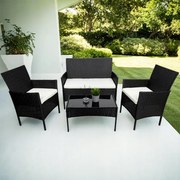 Ратанов градински комплект за сядане с масичка