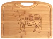 Бамбукова гравирана дъска с улей 33х24х0.9cm (BW1060M)