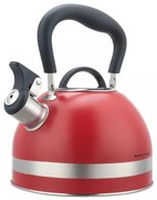 Свирещ чайник Kinghoff KH 1853, 1.8 л, Индукция, Топлоизолирана дръжка, Червен