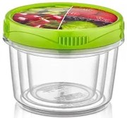 Пластмасови кутии кръгли 3-ка с винт и декор (280,500,800мл) (SA-235) - Irak Plastik