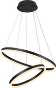 Brilagi - LED димируема люстра на кабел CIRCLE LED/70W/230V 3000-6500K черна+ДУ