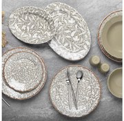 Комплект за хранене от 29 части, кафяв/зелен, порцелан