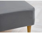 Сив еластичен чаршаф от органичен памук 180x200 cm Calm – Södahl