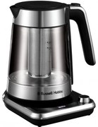 Електрическа кана Russell Hobbs Attentiv 26200-70, 3000W, 1.7 l, Инфузер, Температурен контрол, Таймер, Инокс/черен