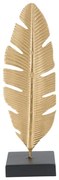Декоративен свещник в златист цвят Feather, височина 34 cm Glam - Mauro Ferretti