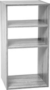 Рафт 5five Mix'n Modul, 2+1 отделение, MDF, 35x32x68 cm - Сив