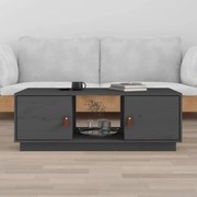 818267 vidaXL Кафе маса, сива, 100x50x35 см, бор масив
