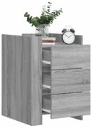 848309 vidaXL Нощно шкафче, сив сонома, 45x50x65 см, инженерно дърво