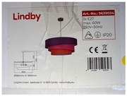 Lindby - Пендел MELIA 3xE27/60W/230V