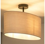 Duolla - Полилей за повърхностен монтаж OVAL 1xE27/15W/230V сив