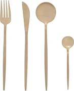 Комплект златни прибори Secret de Gourmet Ida, Инокс, 24 части
