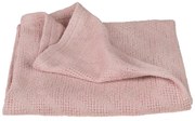 Розово плетено бебешко одеяло от органичен памук 80x80 cm Lil Planet - Roba