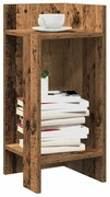858556 vidaXL Странична маса с рафт, старо дърво, 25,5x27x60 см