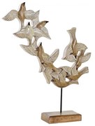 Декоративна фигурка DKD Home Decor Бежов Кафяв Желязо Птици