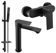 Mexen Royo DQ72 душ комплект, черен - 72214DQ72-70