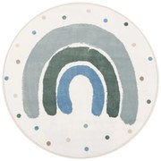 Детски килим в цвят слонова кост и зелено ø133 cm Joyful Mint – FD