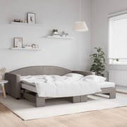 3197214 vidaXL Канапе с изтеглящо легло и матрак таупе 100x200 см плат
