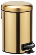 WENKO 24009800 - Кош за отпадъци LEMAN 17x25 cm неръждаема стомана/златист/черен