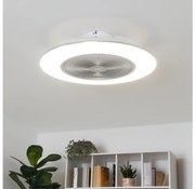 Brilagi - LED регулируемо осветително тяло с вентилатор AURA LED/38W/230V сребри