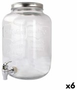 Буркан за Вода с Капачка La Mediterránea Cтъкло 4 L (6 броя)