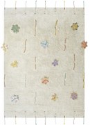 Кремаво памучно детско килимче за игра 120x160 cm Wildflowers – Lorena Canals