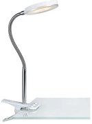 Бяла LED настолна лампа с щипка Flex - Markslöjd