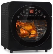 Klarstein AeroVital, easy touch, фритюрник с горещ въздух, 1700W, 14л, 16 програми, черен