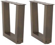 4012603 vidaXL Крака за масичка за кафе, V-образни, 2 бр., естествена стомана, 30 x (30-31,3) см, стомана